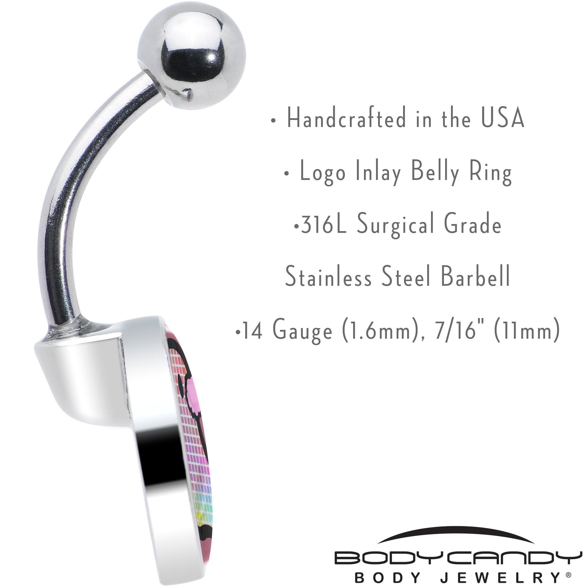 BodyCandy Disco Spirit Ghost Belly Ring by Onyx O — in-use photo