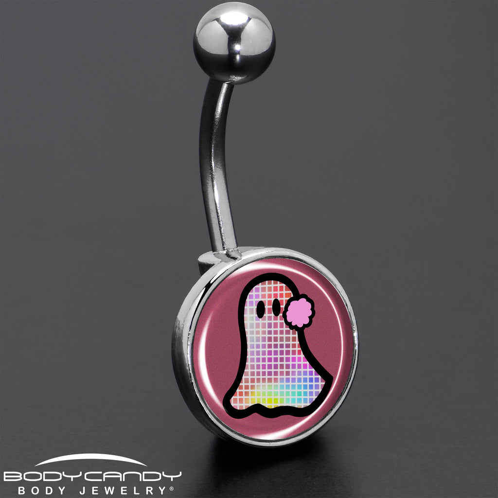 BodyCandy Disco Spirit Ghost Belly Ring by Onyx O — size reference