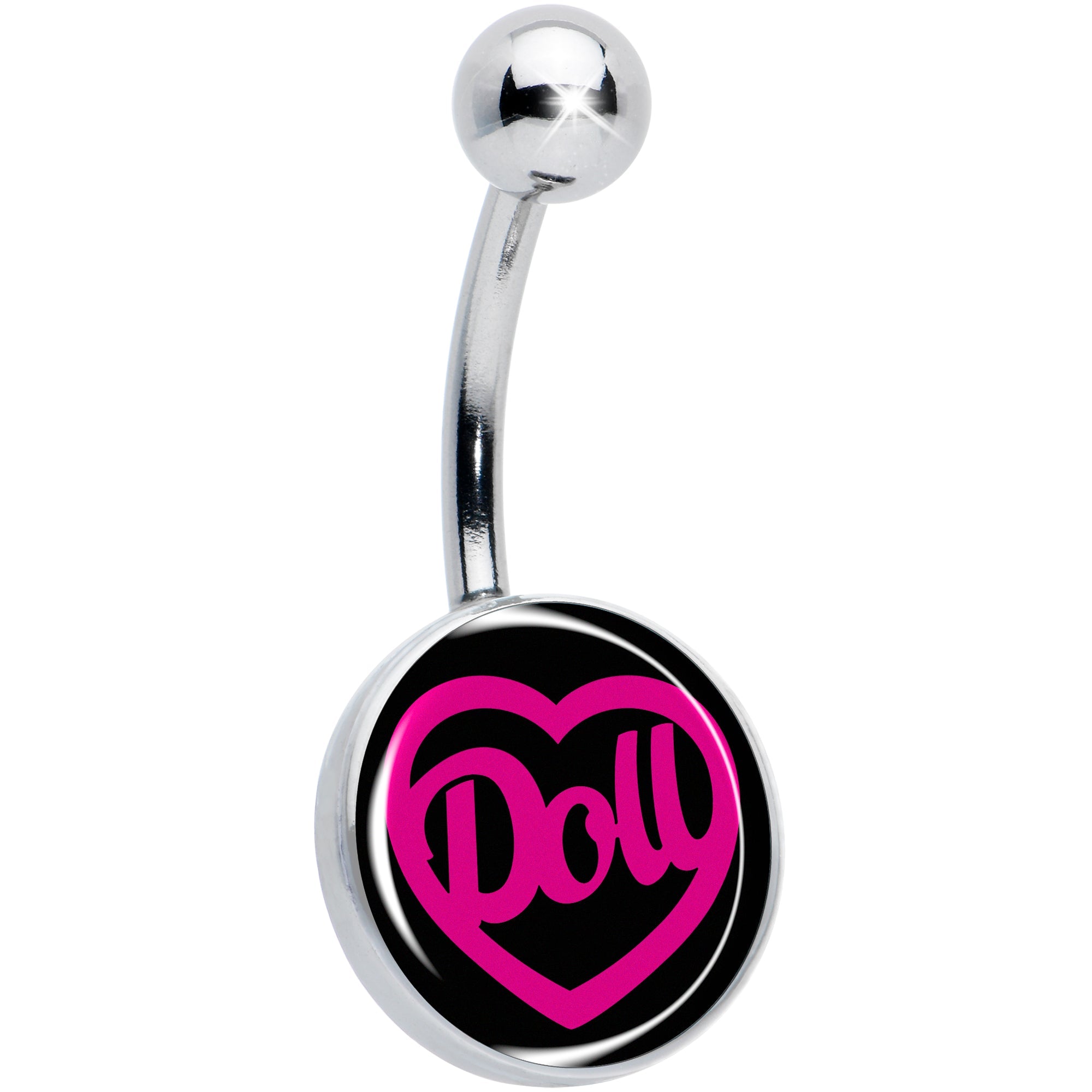 BodyCandy Hollow Heart Doll Word Belly Ring by Onyx O — main product shot