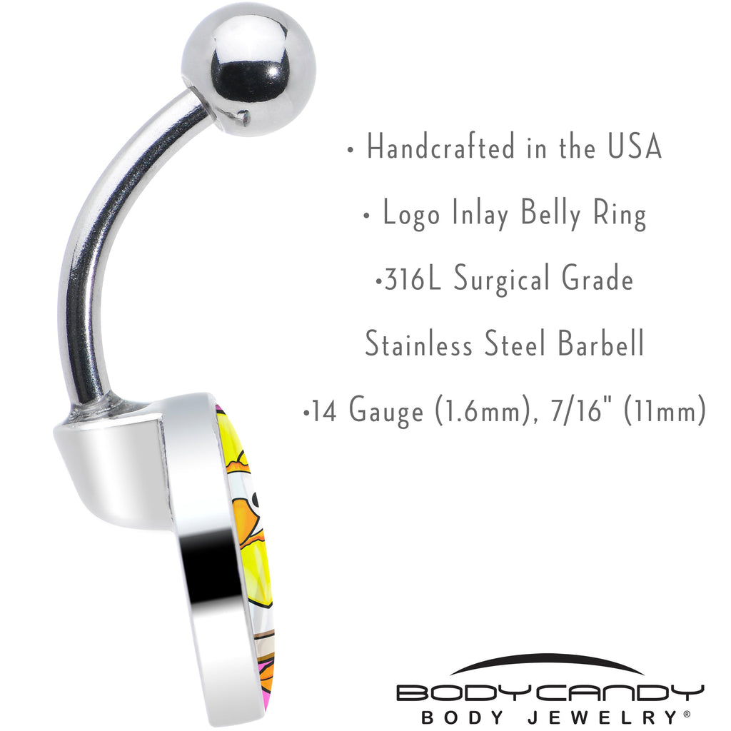 BodyCandy Daffodil Duck Belly Ring by Onyx O — in-use photo