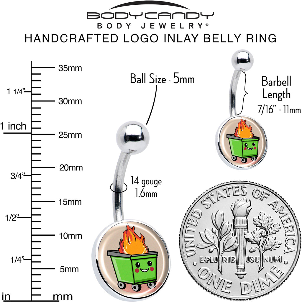 BodyCandy Dumpster Fire Belly Ring by Onyx O — alternative angle