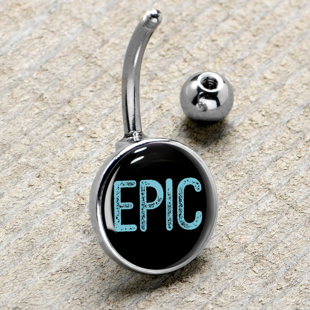 BodyCandy Epic Blue Belly Ring — side view