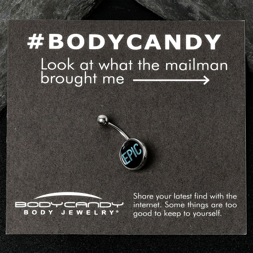 BodyCandy Epic Blue Belly Ring — back view