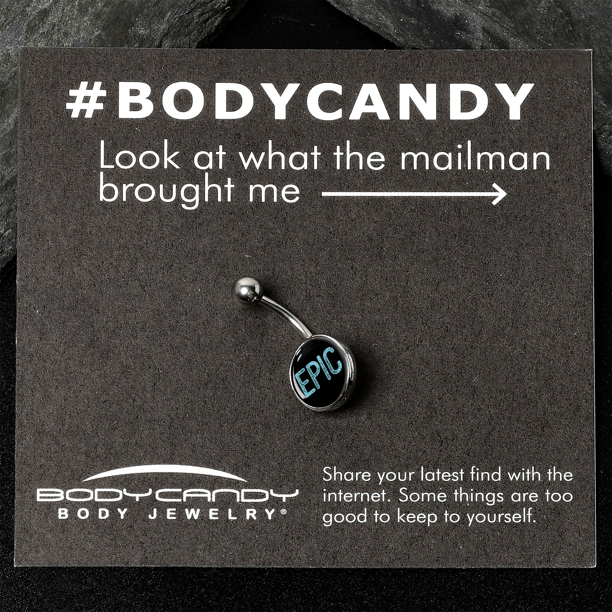 BodyCandy Epic Blue Belly Ring — back view