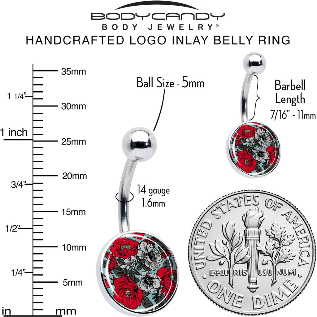 BodyCandy Blossom Creation Vibrant Bloom of Flowers Belly Ring by Onyx O — alternative angle