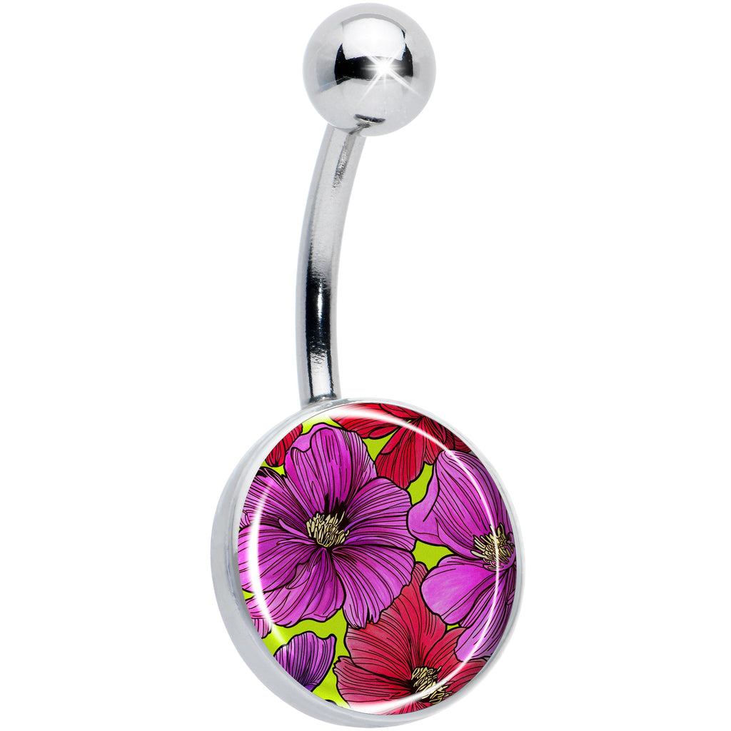 BodyCandy Blossom Creation Tropical Floral Flowers Belly Ring by Onyx O — main product shot