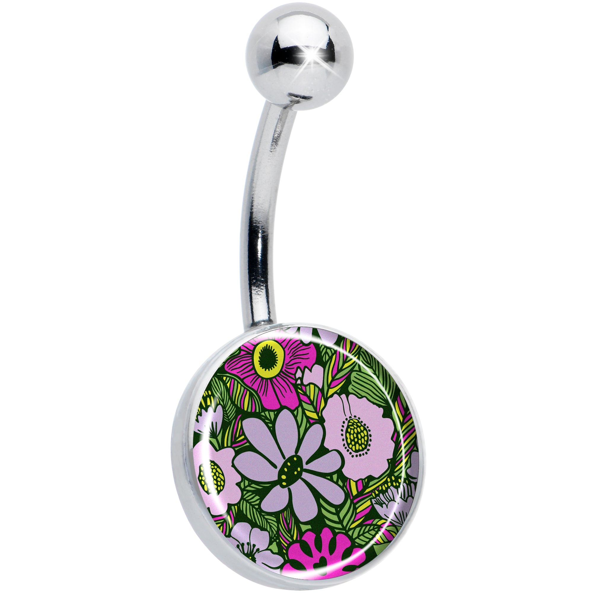 BodyCandy Blossom Creation Paradise of Pink Flowers Belly Ring by Onyx O — main product shot