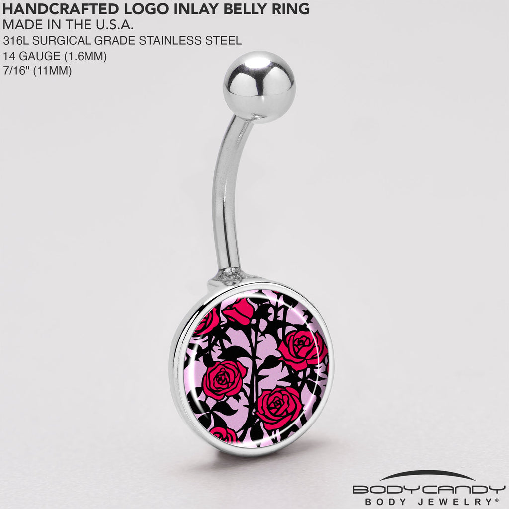 BodyCandy Blossom Creation Floral Love of Roses Belly Ring by Onyx O — back view