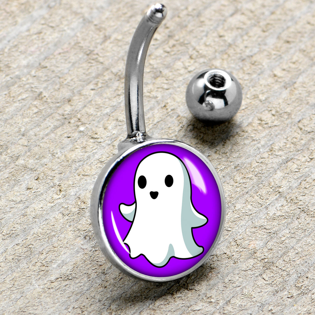 BodyCandy Ghost Belly Ring by Onyx O — side view