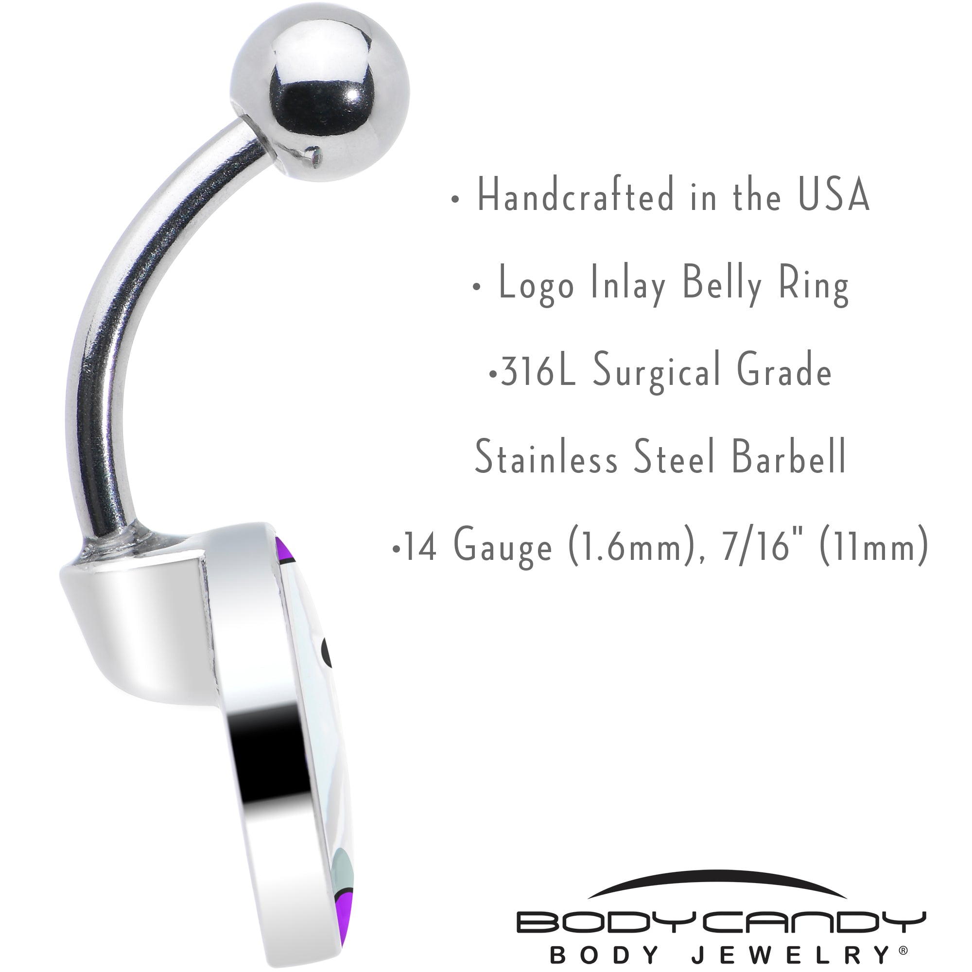 BodyCandy Ghost Belly Ring by Onyx O — in-use photo