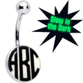 BodyCandy Custom Glow in the Dark Logo Personalized Initial Belly Ring — main product shot