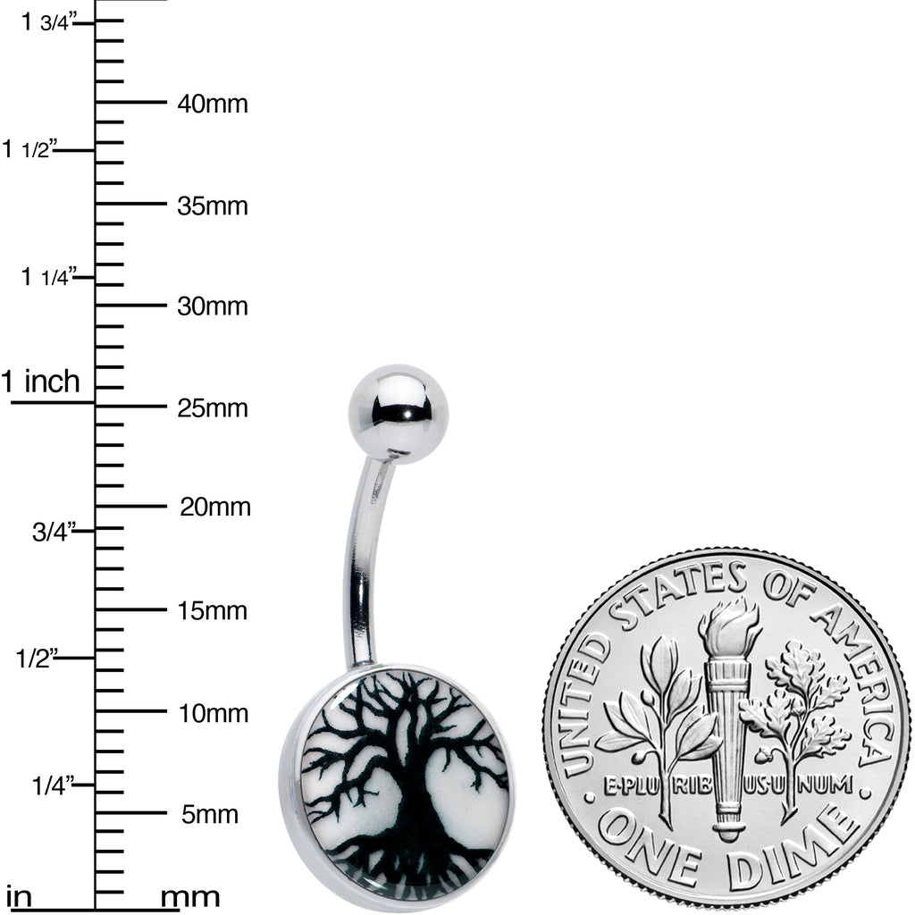 BodyCandy Glow in the Dark Tree of Life Belly Ring by Onyx O — side view