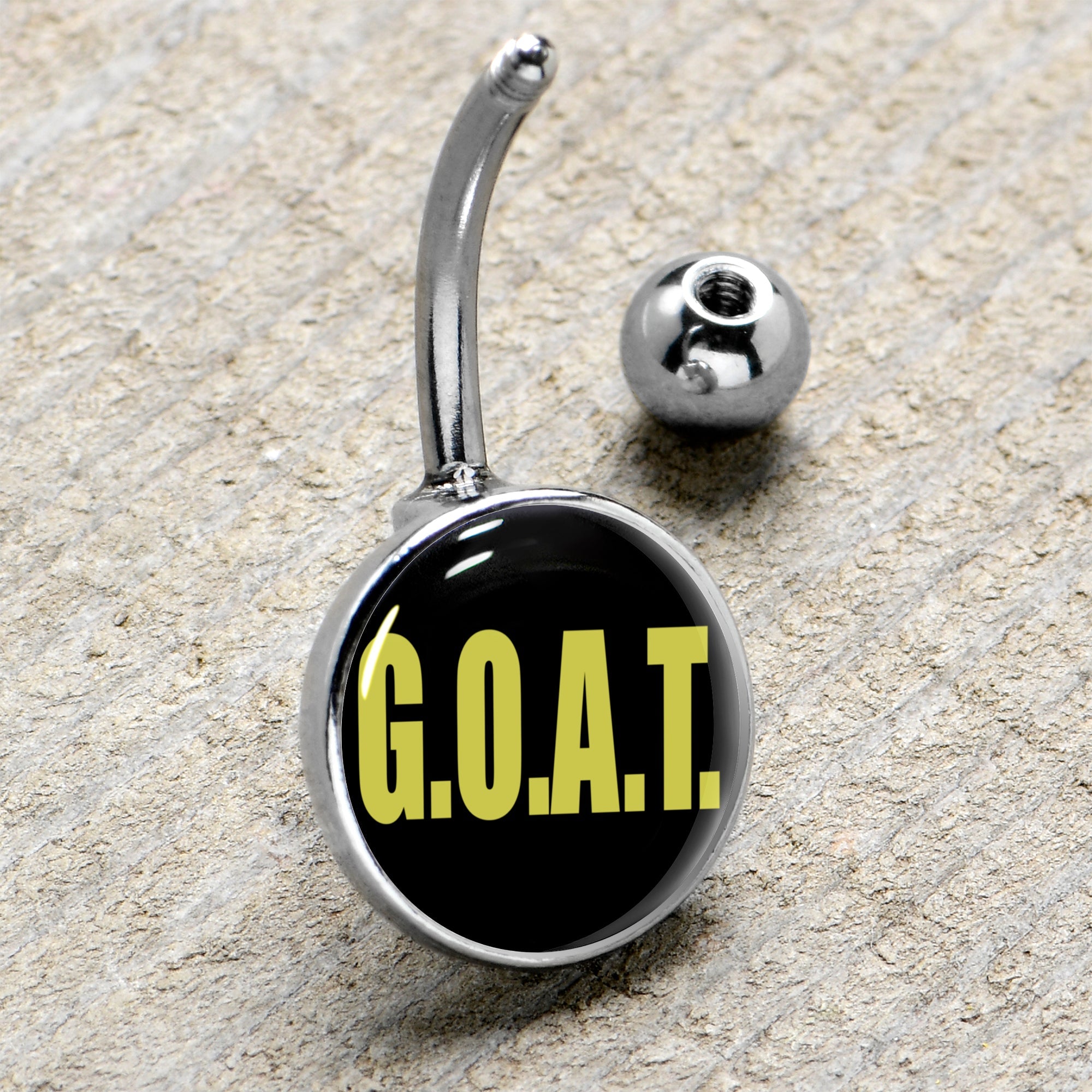 BodyCandy G.O.A.T. Belly Ring by Onyx O — side view