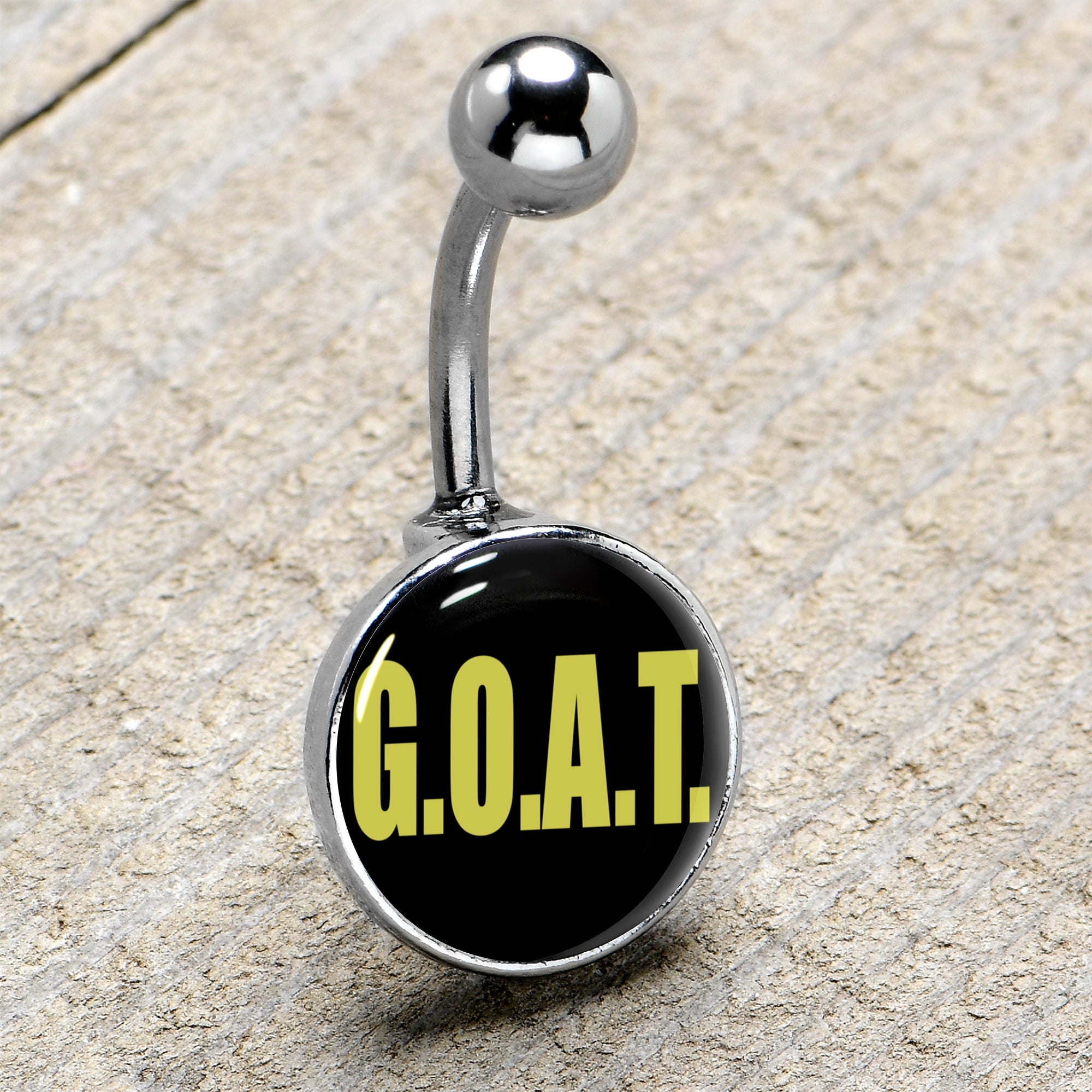 BodyCandy G.O.A.T. Belly Ring by Onyx O — size reference
