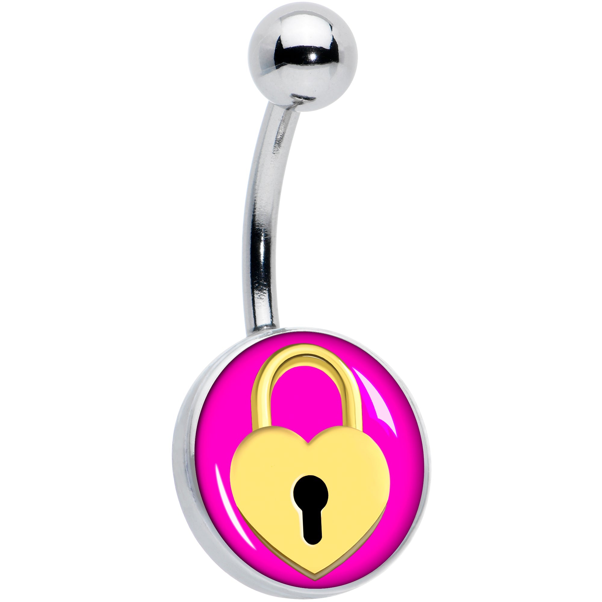 BodyCandy Heart Lock Belly Ring by Onyx O — main product shot