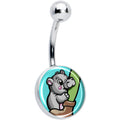 BodyCandy Cute Biting Baby Hippo Belly Ring — main product shot