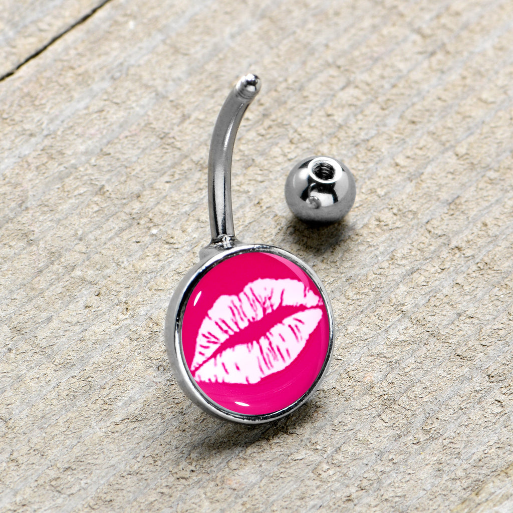 BodyCandy Red Hot Lips Belly Ring by Onyx O — lifestyle context
