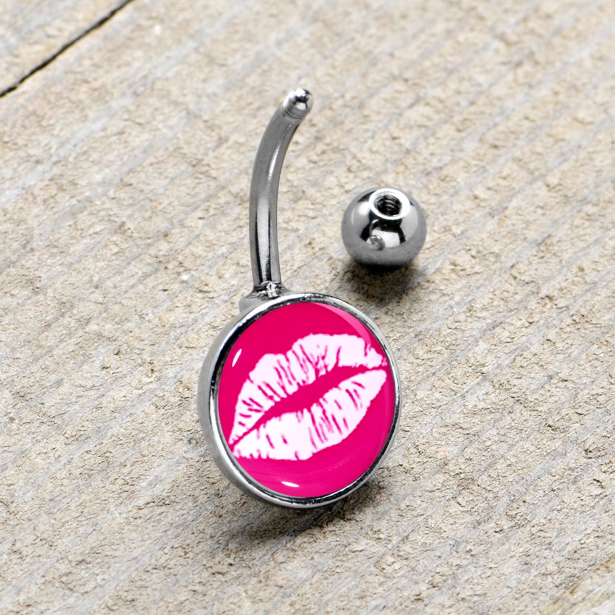 BodyCandy Red Hot Lips Belly Ring by Onyx O — lifestyle context