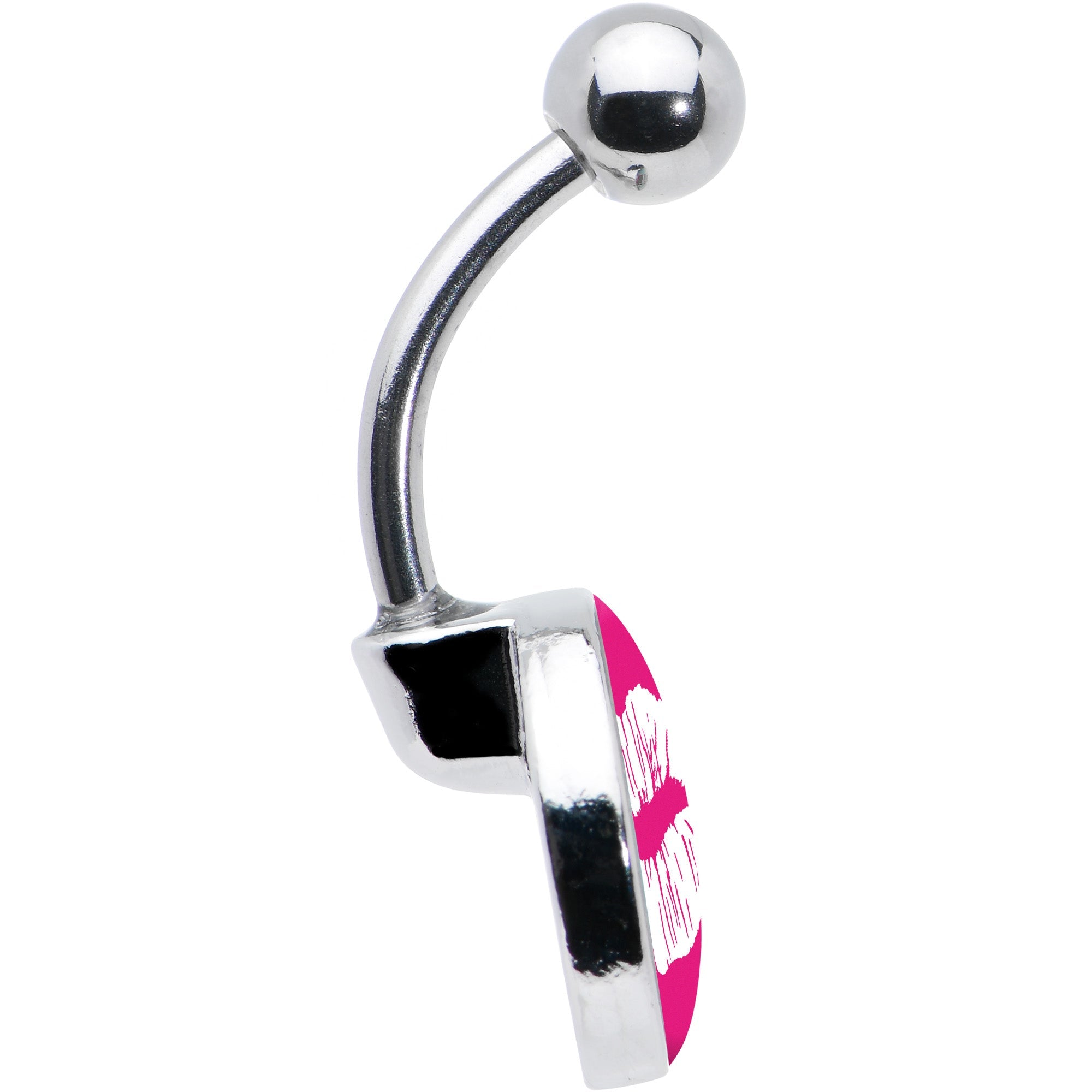 BodyCandy Red Hot Lips Belly Ring by Onyx O — side view
