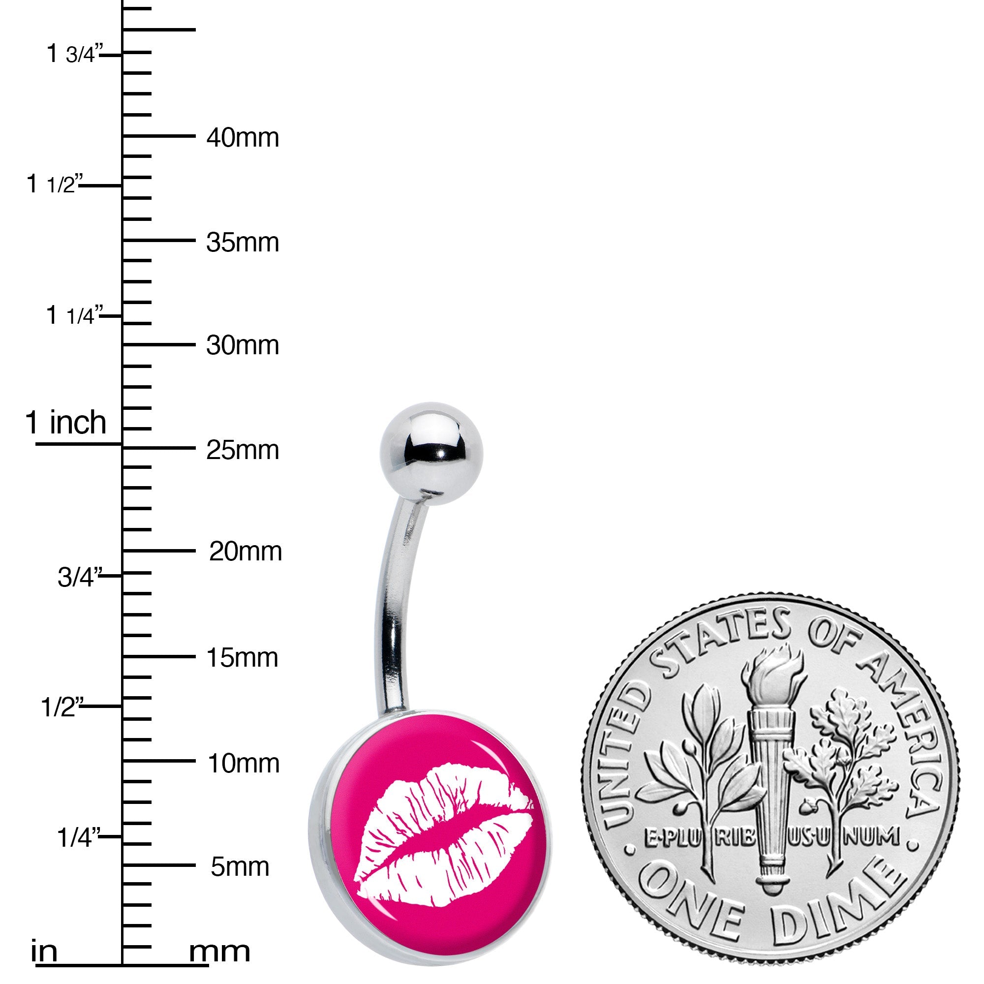 BodyCandy Red Hot Lips Belly Ring by Onyx O — alternative angle