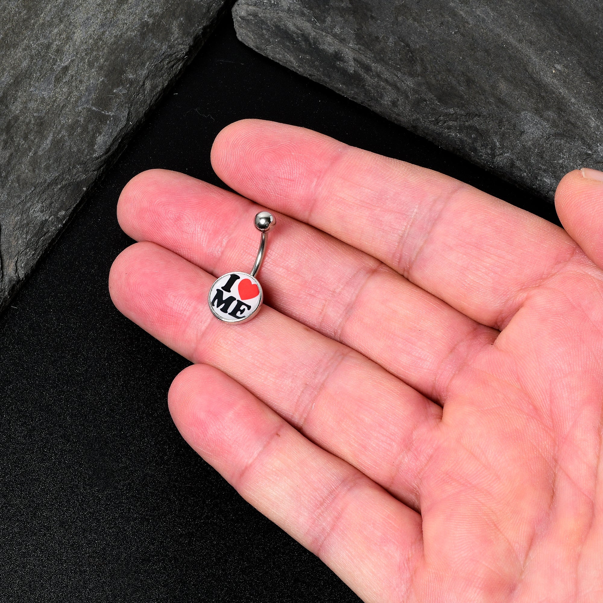 BodyCandy I Love Me Belly Ring by Onyx O — back view