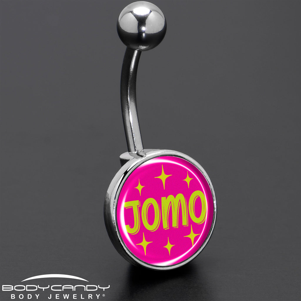 BodyCandy Pink JOMO Belly Ring by Onyx O — size reference
