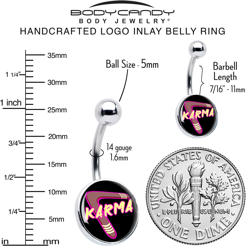 BodyCandy Karmic Boomerang Belly Ring by Onyx O — alternative angle