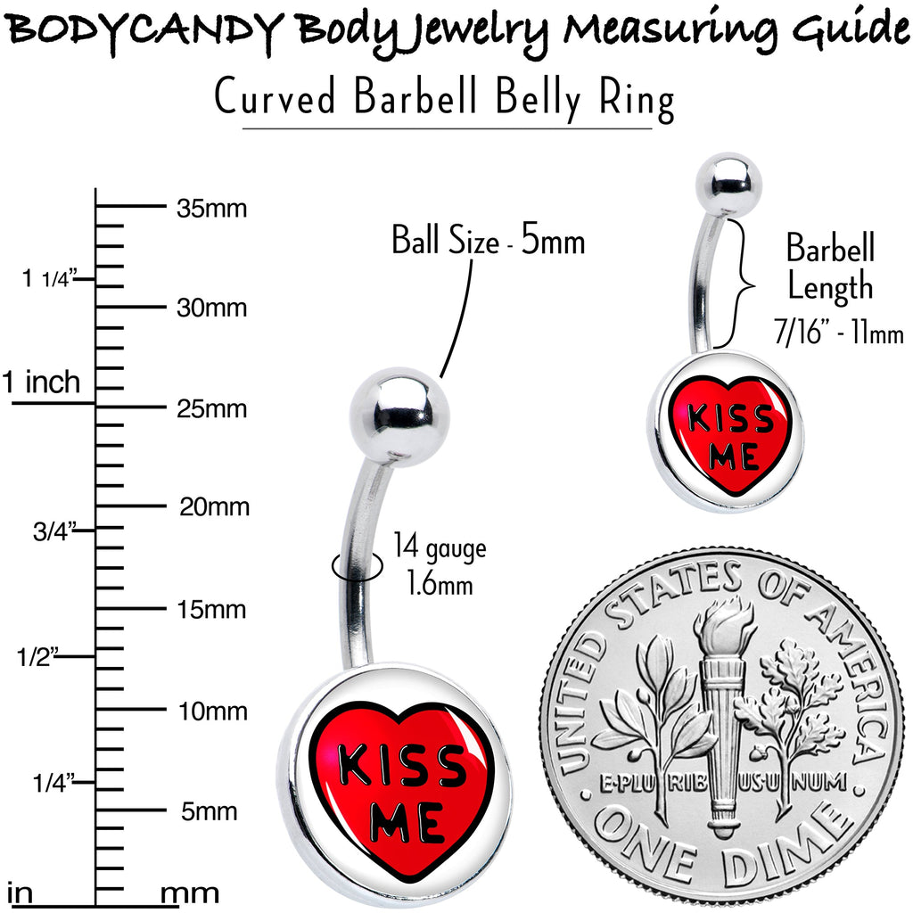 BodyCandy Kiss Me Candy Heart Belly Ring by Onyx O — alternative angle