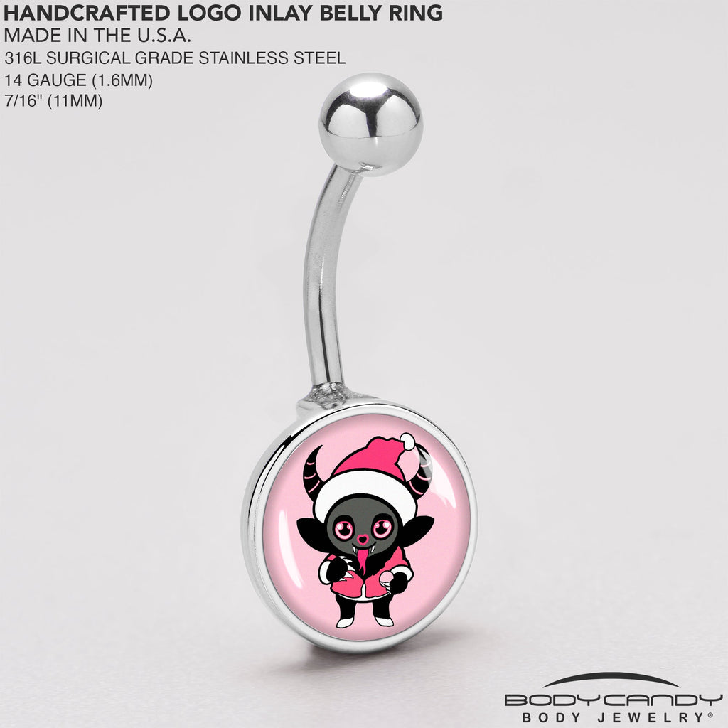 BodyCandy Krampus Cutie Christmas Holiday Belly Ring by Onyx O — back view