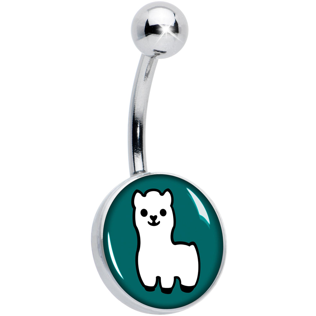 BodyCandy White Llama Belly Ring by Onyx O — main product shot