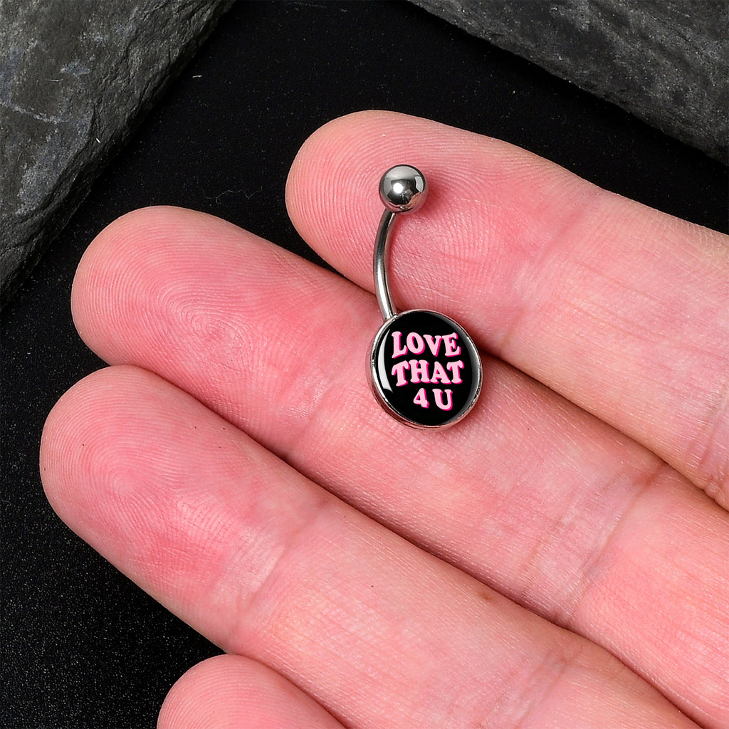 BodyCandy Love That 4 You Belly Ring by Onyx O — detail close-up