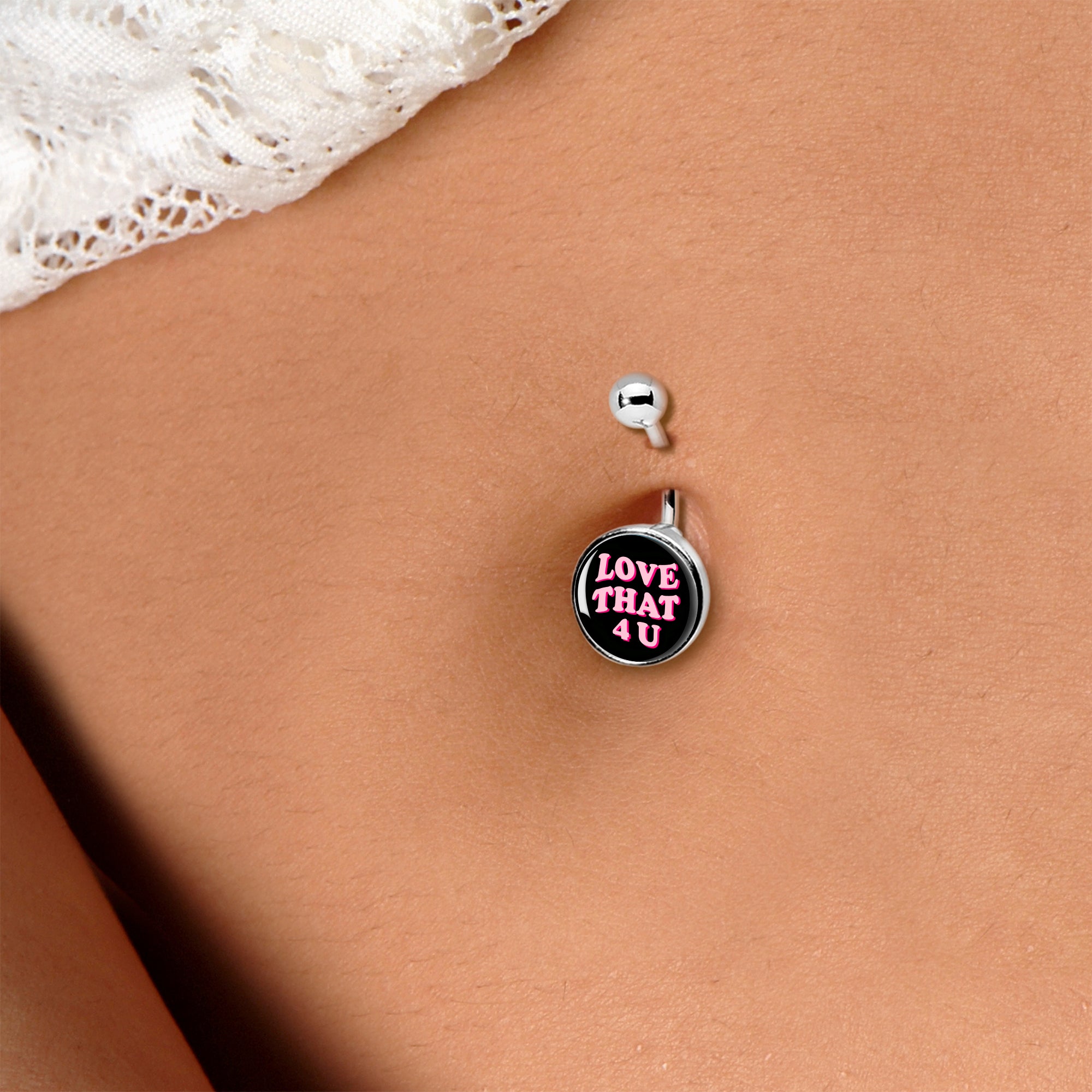 BodyCandy Love That 4 You Belly Ring by Onyx O — lifestyle context