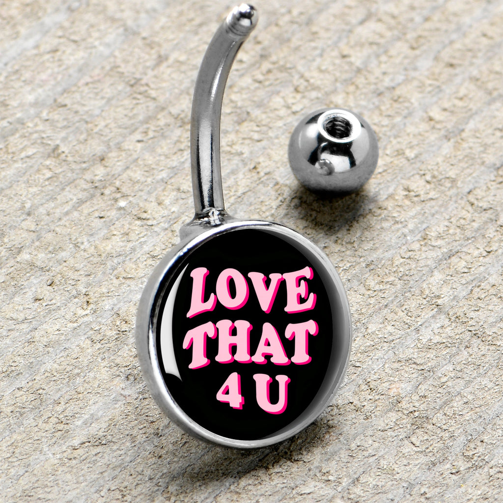 BodyCandy Love That 4 You Belly Ring by Onyx O — side view