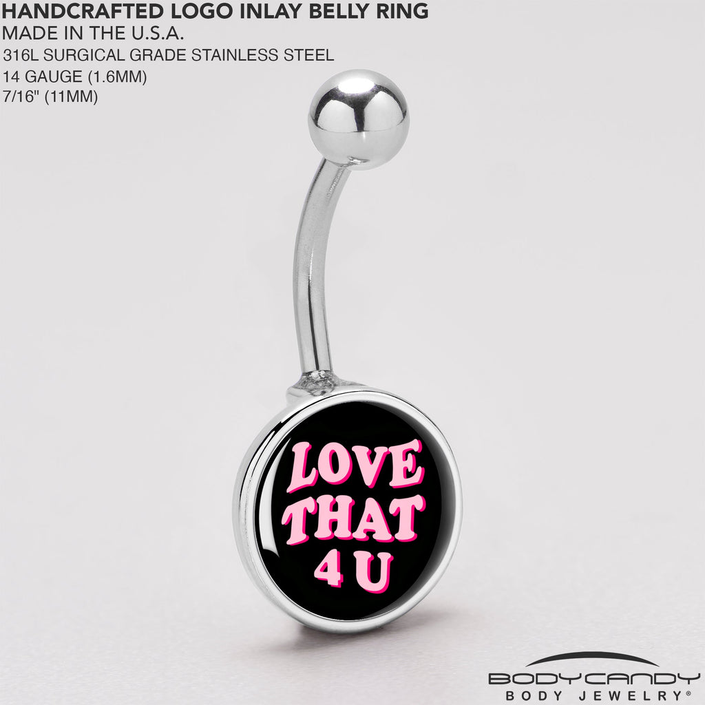 BodyCandy Love That 4 You Belly Ring by Onyx O — back view