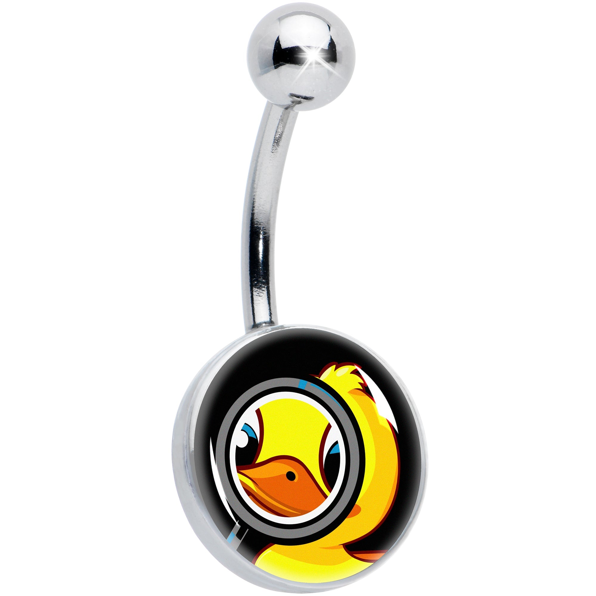 BodyCandy Magnified Yellow Duck Belly Ring by Onyx O — main product shot