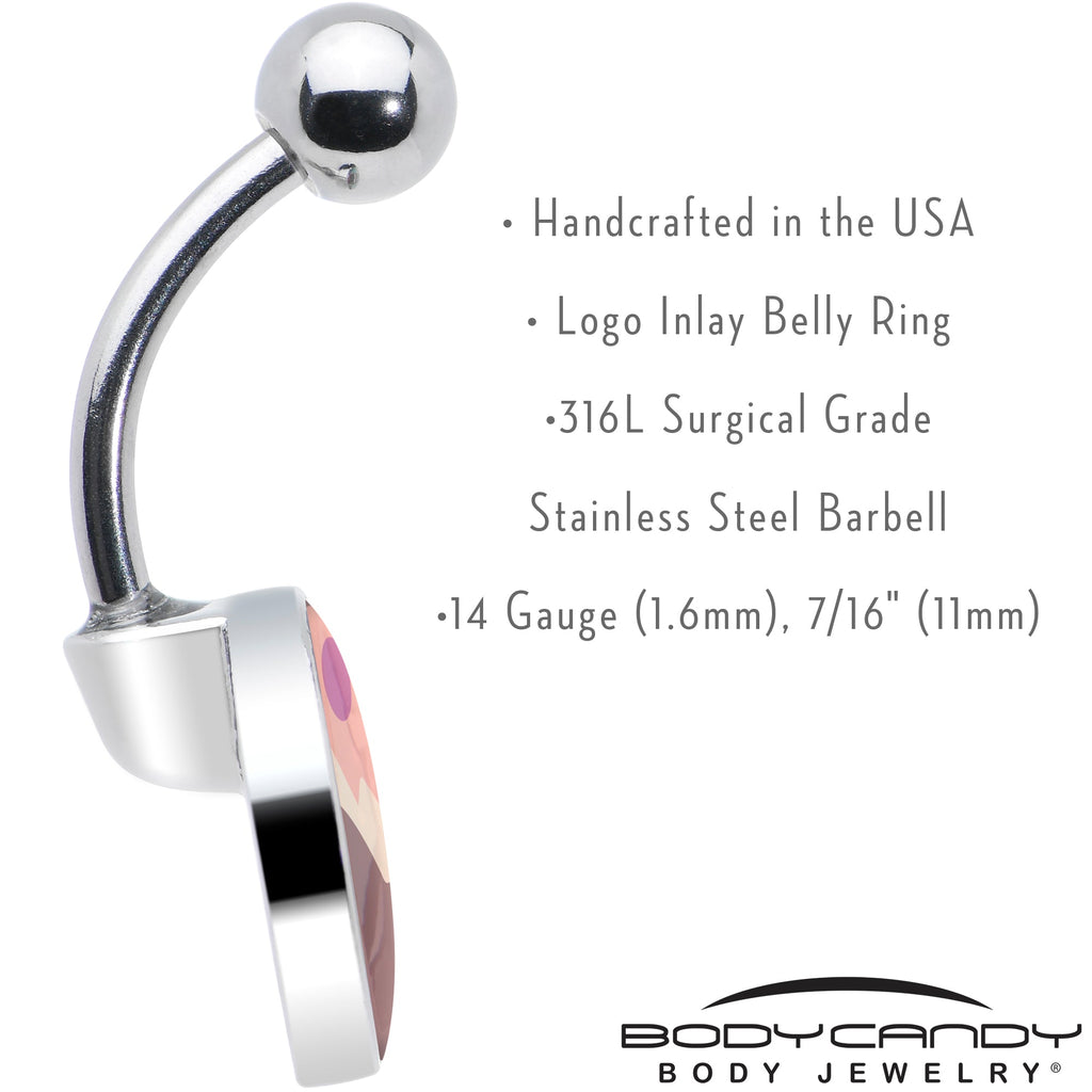 BodyCandy Mountain Sunrise Belly Ring by Onyx O — in-use photo
