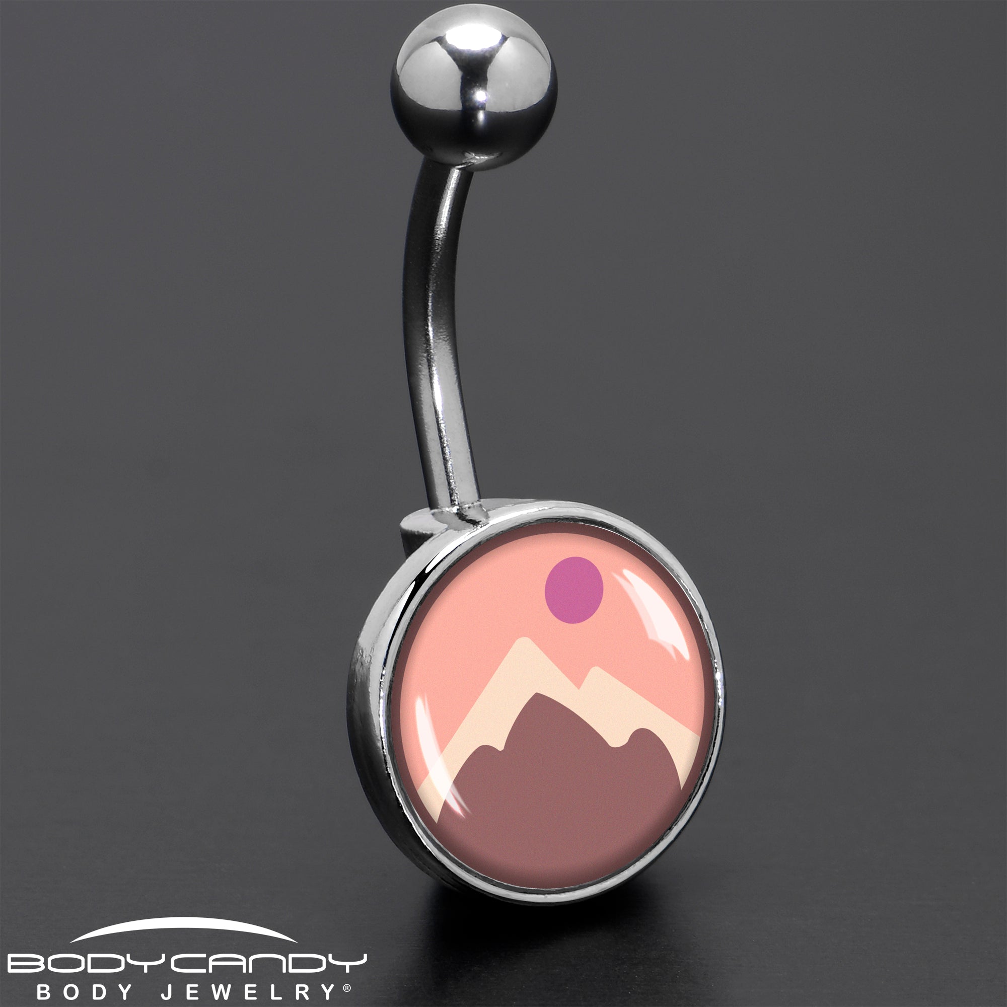 BodyCandy Mountain Sunrise Belly Ring by Onyx O — size reference