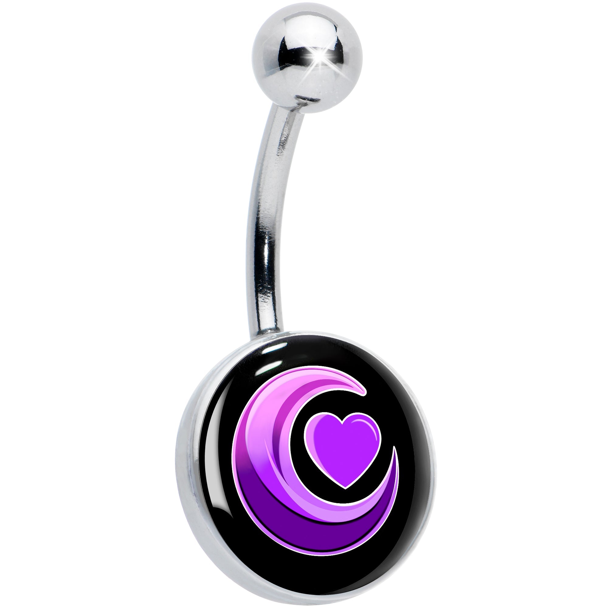 BodyCandy Crescent Moon Heart Belly Ring by Onyx O — main product shot