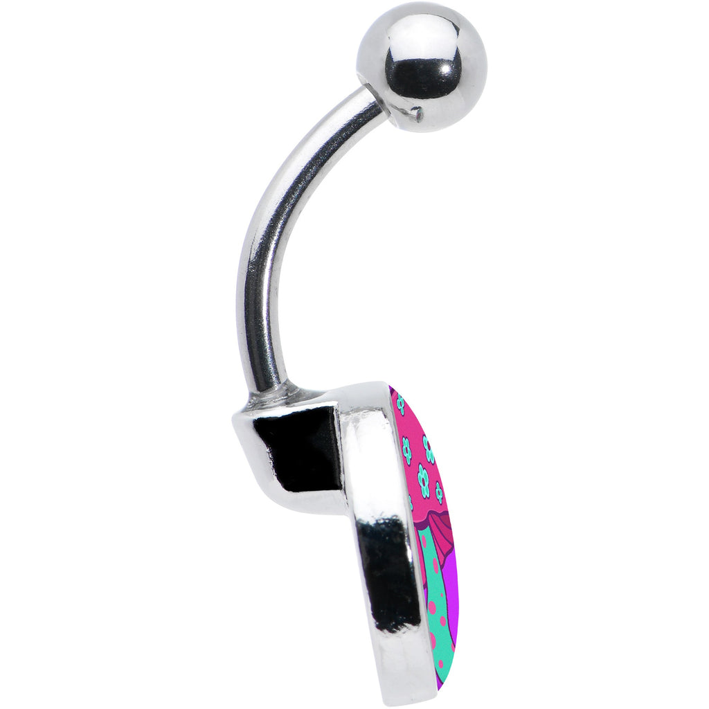 BodyCandy Funky Floral Mushroom Belly Ring by Onyx O — side view
