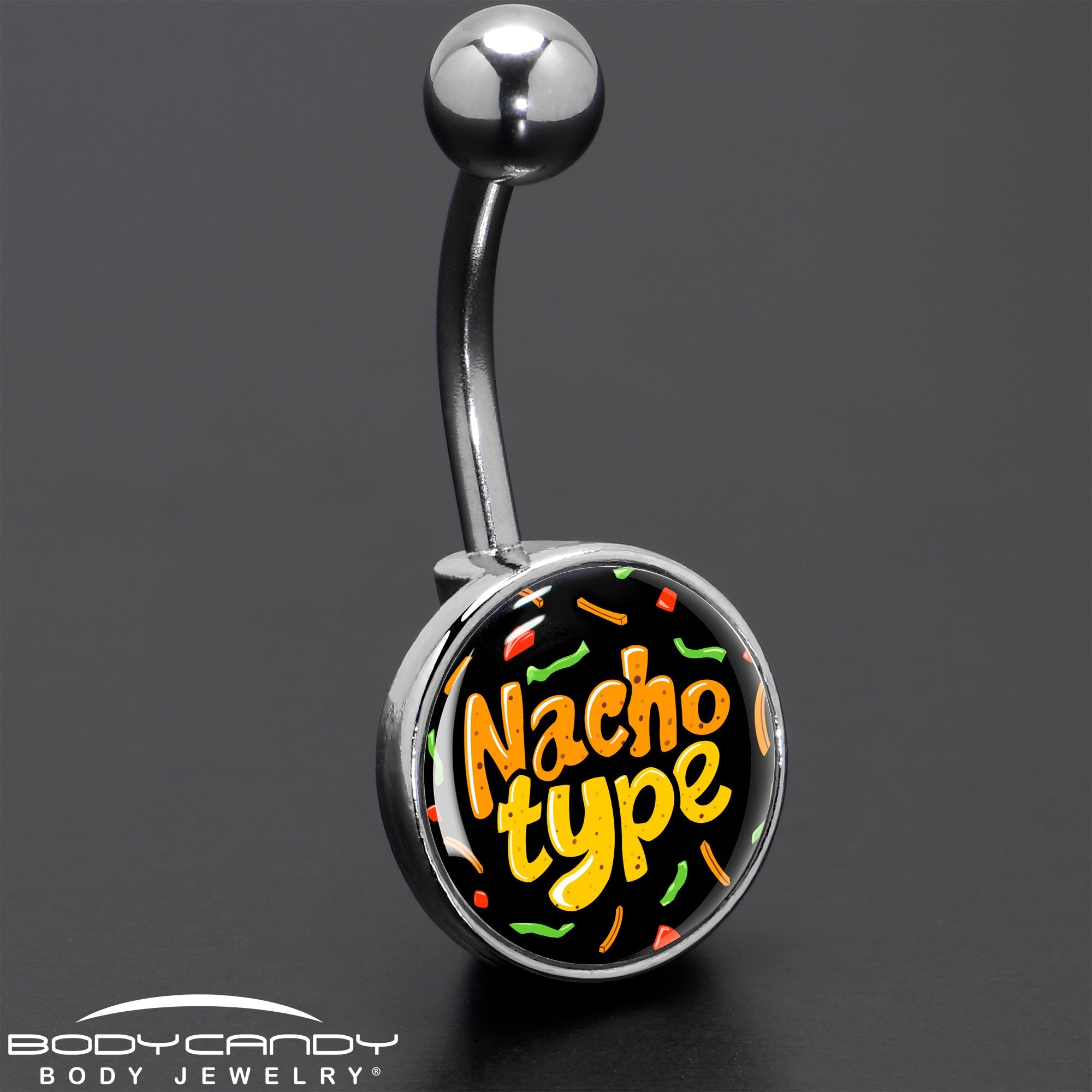 BodyCandy Nacho Type Belly Ring by Onyx O — size reference