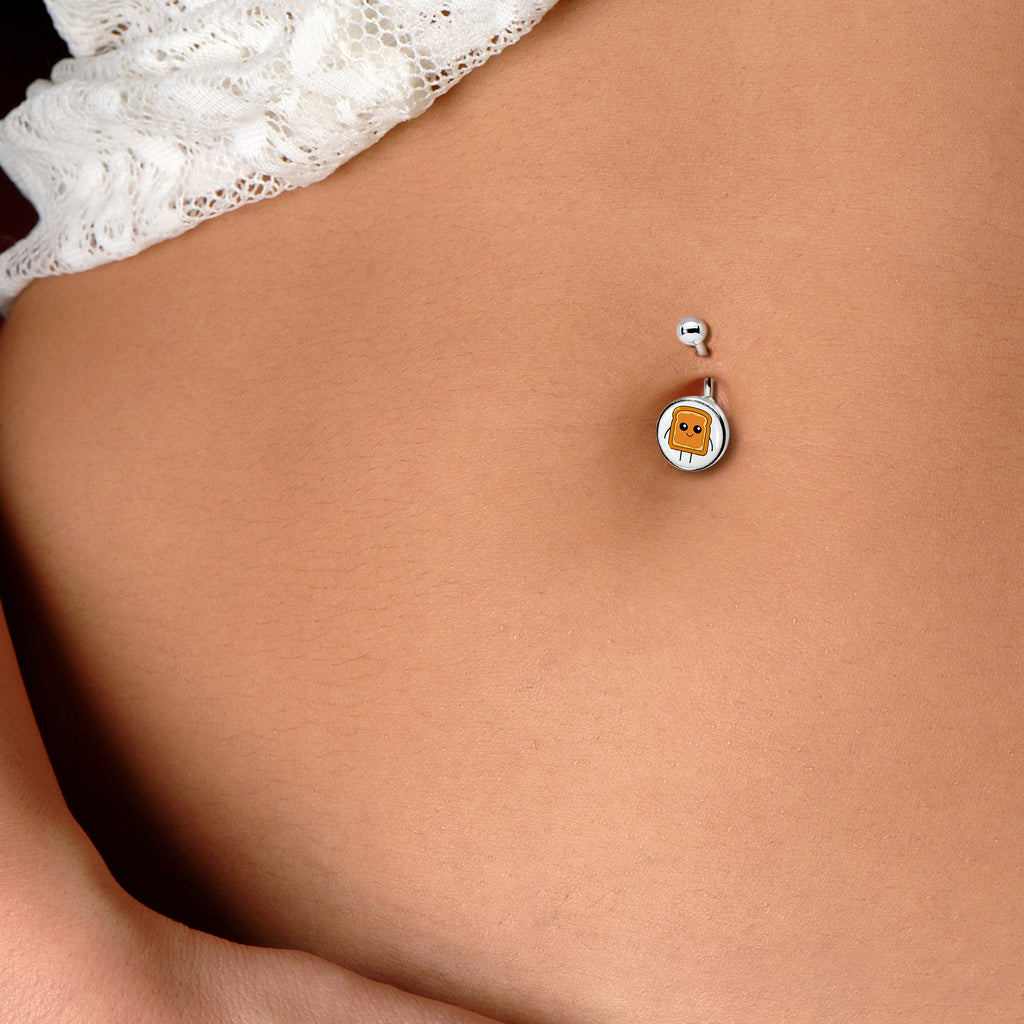 BodyCandy PB and J Peanut Butter and Jelly Sandwich BFF Set of 2 Belly Rings by Onyx O — lifestyle context