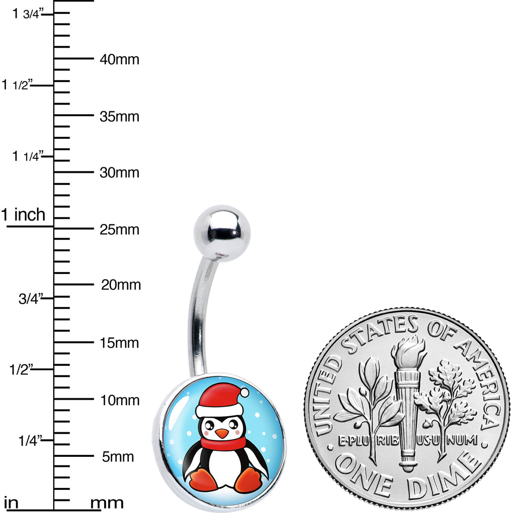 BodyCandy Snowfall Holiday Penguin Belly Ring by Onyx O — alternative angle