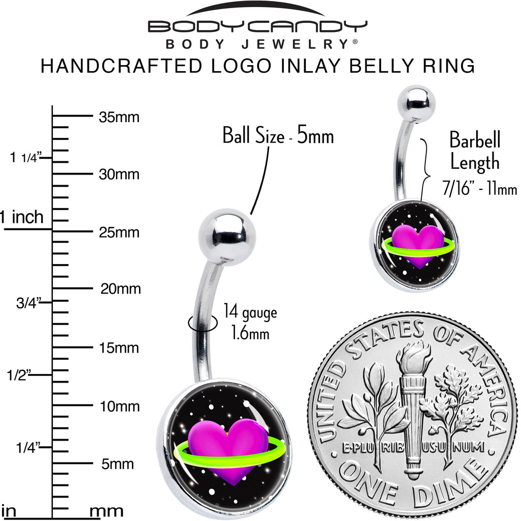 BodyCandy Heart Planet Belly Ring by Onyx O — alternative angle