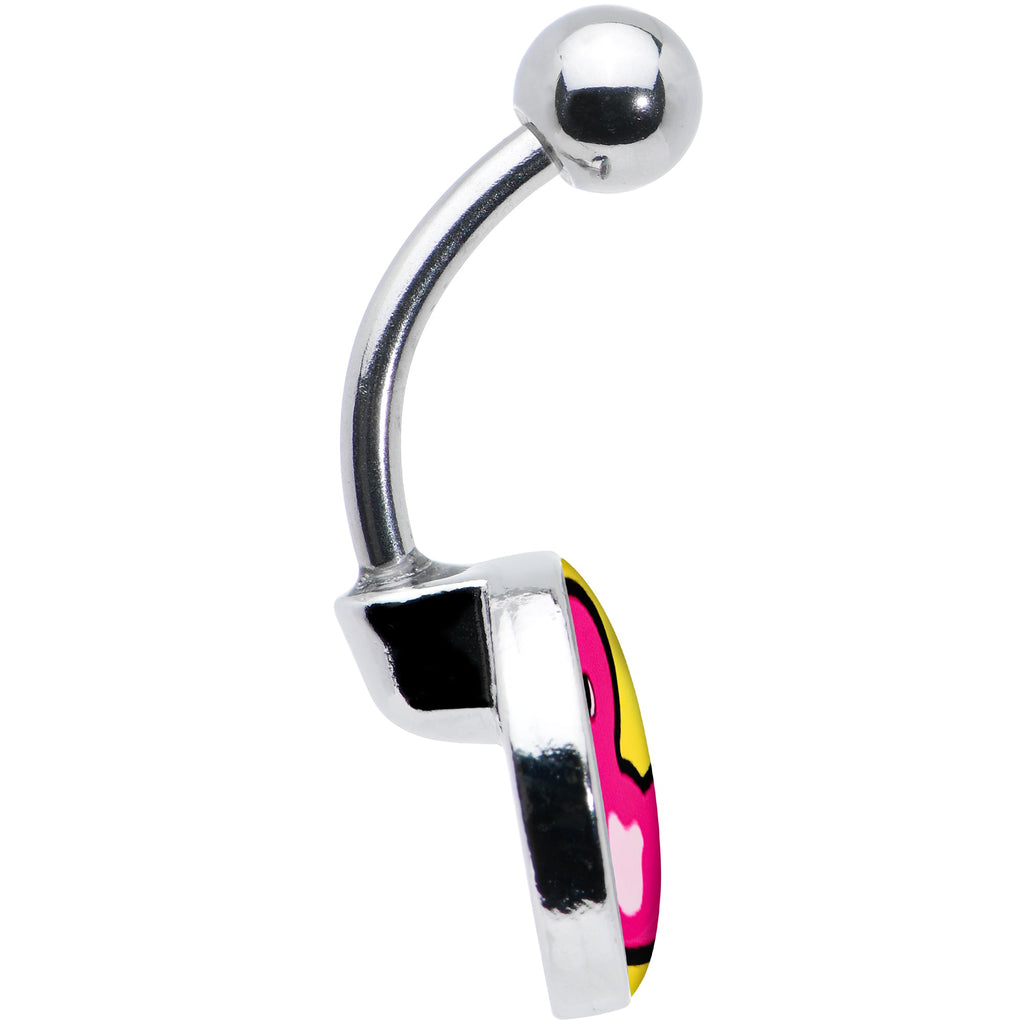 BodyCandy Pink Ducky Belly Ring by Onyx O — side view