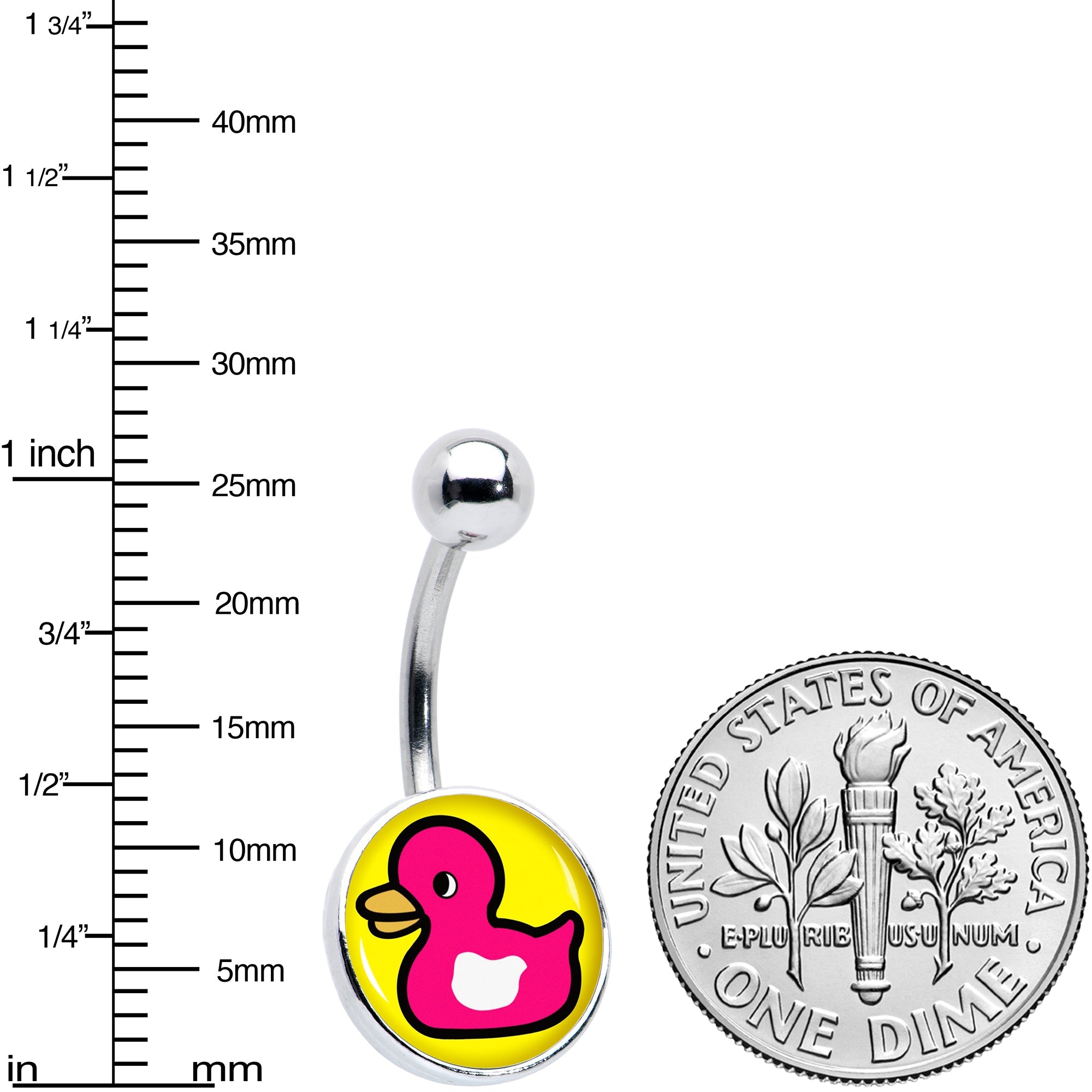 BodyCandy Pink Ducky Belly Ring by Onyx O — alternative angle