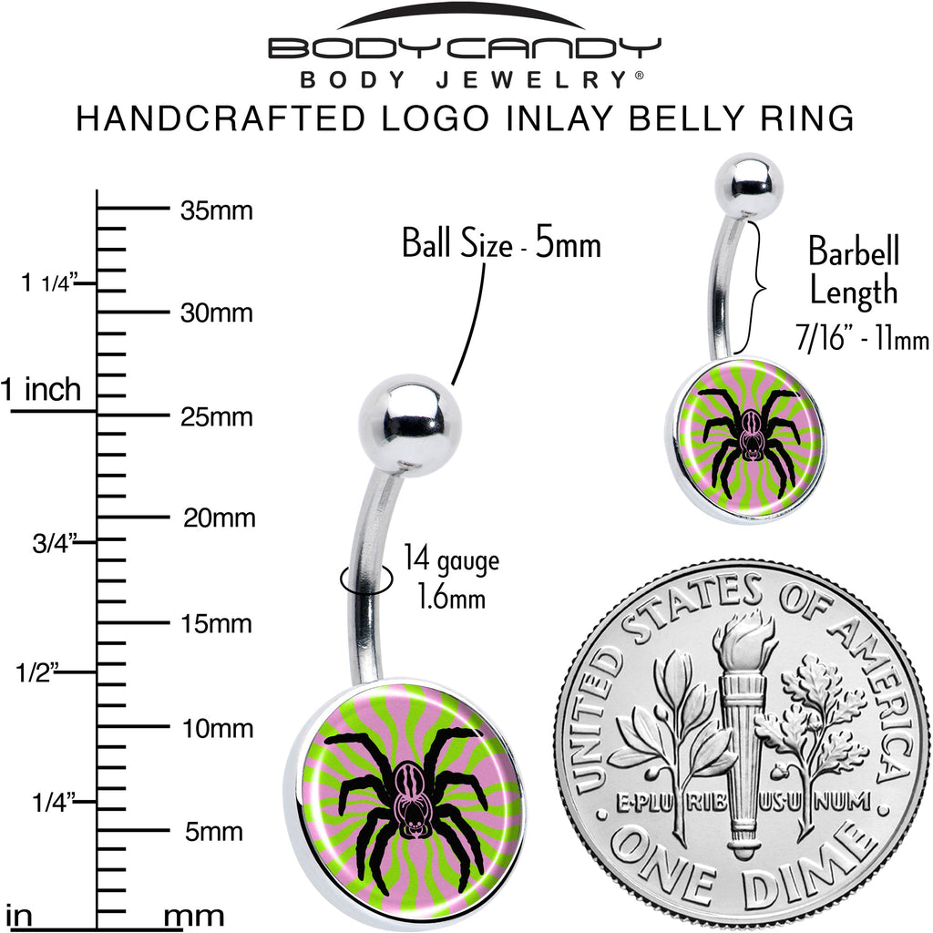 BodyCandy Psychedelic Spider Belly Ring by Onyx O — alternative angle