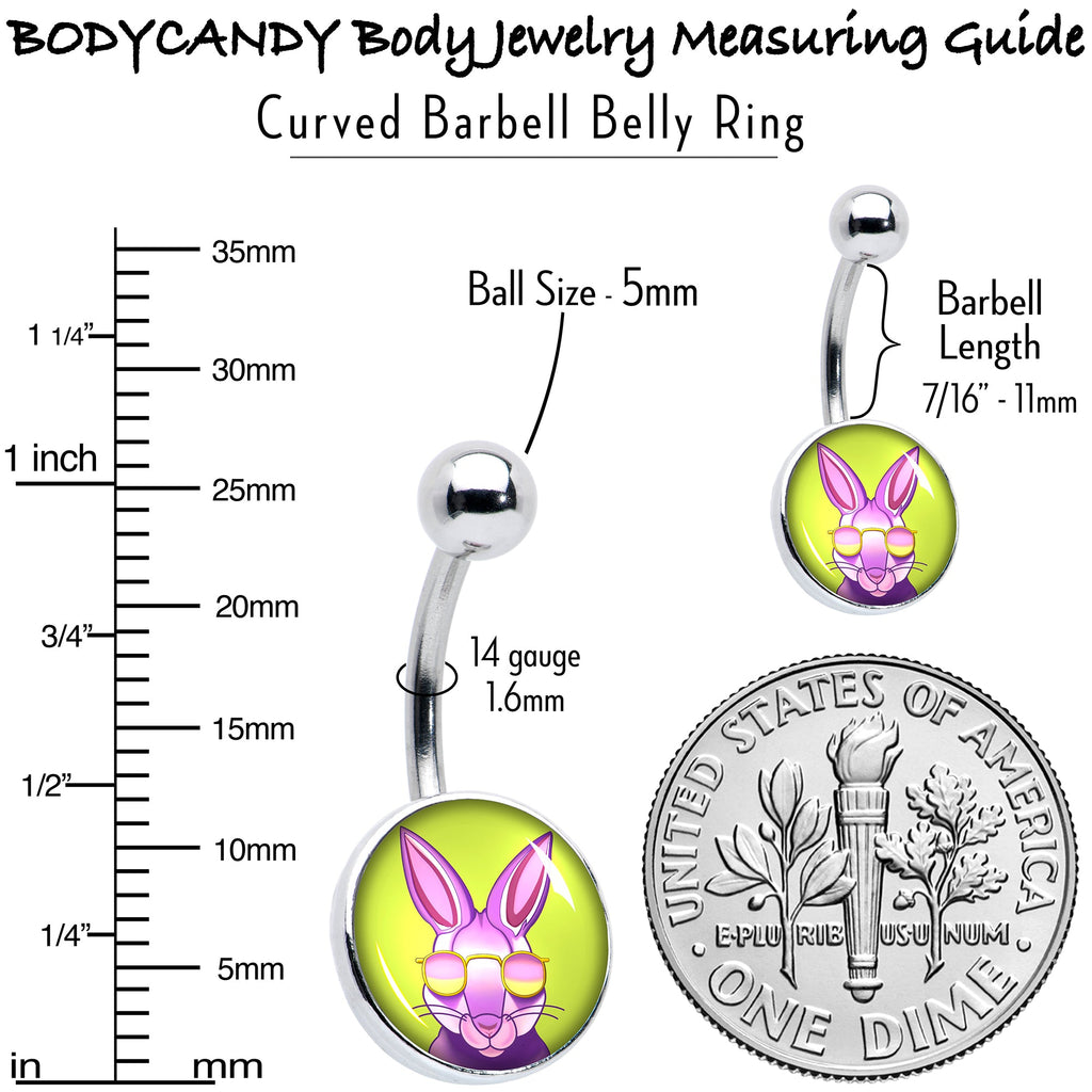 BodyCandy Cool Shades Bunny Belly Ring by Onyx O — alternative angle