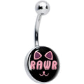 BodyCandy RAWR Kitty Cat Belly Ring by Onyx O — main product shot
