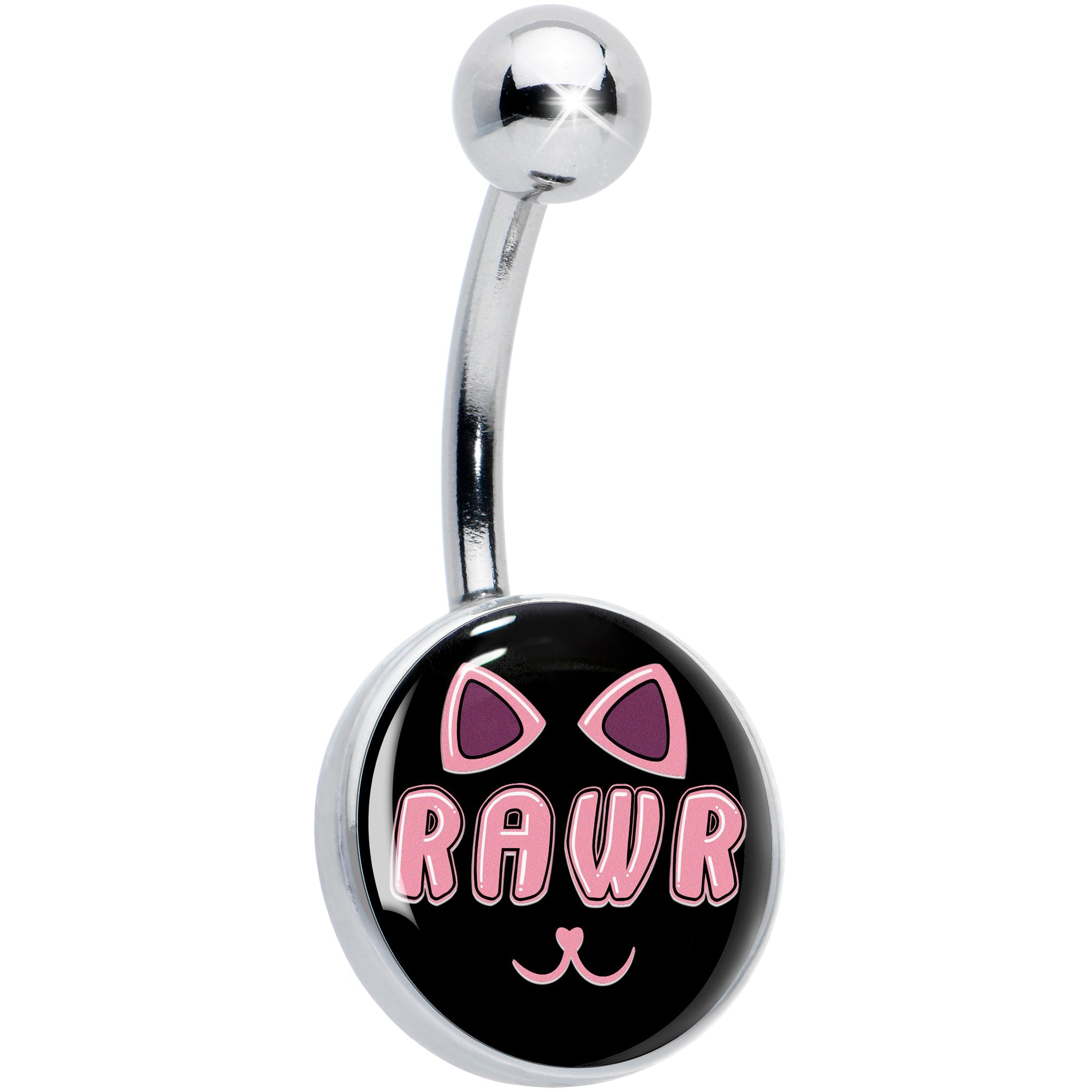BodyCandy RAWR Kitty Cat Belly Ring by Onyx O — main product shot
