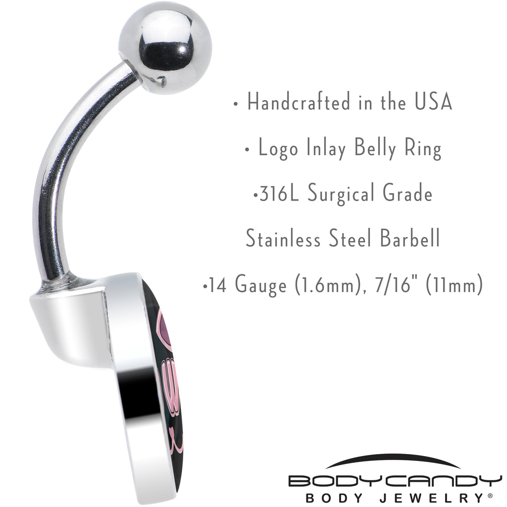 BodyCandy RAWR Kitty Cat Belly Ring by Onyx O — in-use photo